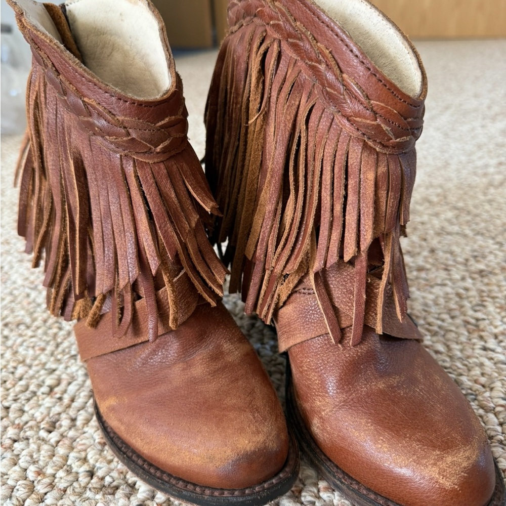 Freebird by Steven Brown Fringe Ankle Boots